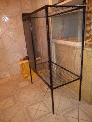 Viveiro grande de ferro e tela de aço