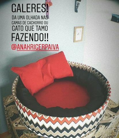 Caminha de cachorro e gato de pneu reutilizado