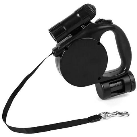 Guia para seu Pet, com Puxador Automático, LED e Dispensador de sacos descartáveis