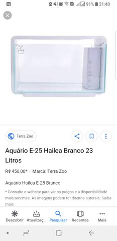 Vendo Hailea aquário 23 litros