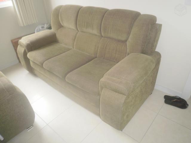  sofa verde musgo de canto 3 pecas OFERTAS Vazlon 