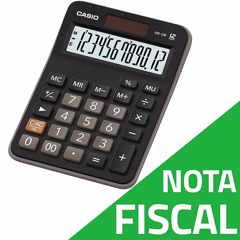 Calculadora Casio Eletronica 12 Digitos Mx 12b Preta 🥇 【 OFERTAS ...