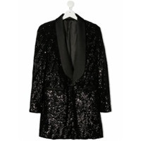 Balmain Kids Blazer com aplicação - Preto