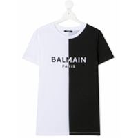 Balmain Kids Camiseta bicolor - Branco