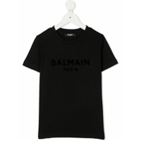 Balmain Kids Camiseta com logo - Preto
