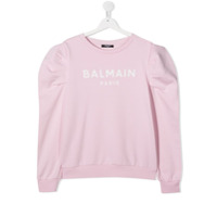 Balmain Kids Moletom com logo - Rosa