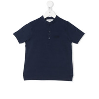 Bonpoint Camisa polo com logo bordado - Azul