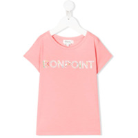 Bonpoint Camiseta com patch de logo - Rosa