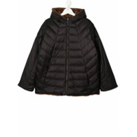 Bonpoint Jaqueta matelassê com capuz - Preto