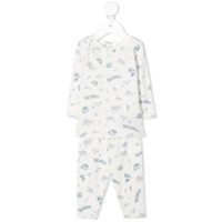 Bonpoint Pijama com logo - Branco