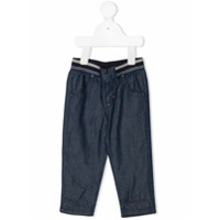 Boss Kids Calça jeans com logo - Azul