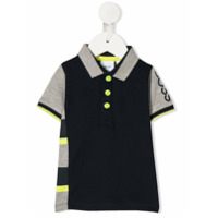 Boss Kids Camisa polo color block - Azul