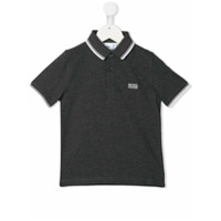 Boss Kids Camisa polo com logo - Cinza