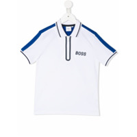 Boss Kids Camisa polo com zíper - Branco