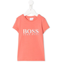 Boss Kids Camiseta com estampa de logo - Rosa