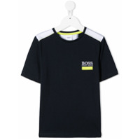 Boss Kids Camiseta com logo bordado - Azul