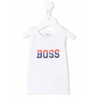 Boss Kids Colete com logo - Branco