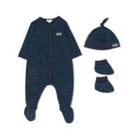 Boss Kids Pijama com estampa de logo - Azul