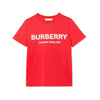 Burberry Kids Camiseta com logo - Vermelho