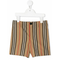 Burberry Kids Shorts de sarja - Neutro