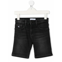 Calvin Klein Kids Bermuda jeans slim - Preto