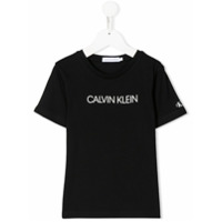 Calvin Klein Kids Camiseta com logo - Preto