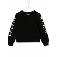 Calvin Klein Kids Suéter com logo - Preto
