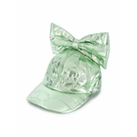 Caroline Bosmans Cap metálico com laço - Verde
