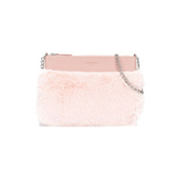 Charabia faux-fur clutch bag - Rosa