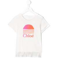 Chloé Kids Camiseta com logo - Branco
