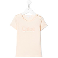 Chloé Kids Camiseta com logo - Neutro