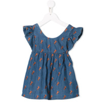 Chloé Kids horse-embroidered top - Azul