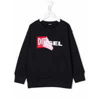 Diesel Kids logo print sweatshirt - Azul