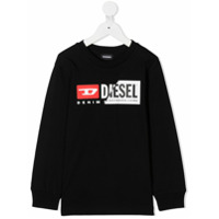 Diesel Kids logo print sweatshirt - Preto