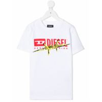 Diesel Kids logo print T-shirt - Branco