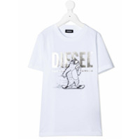 Diesel Kids logo-print T-shirt - Branco