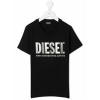 Diesel Kids logo print T-shirt - Preto