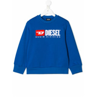 Diesel Kids Moletom com logo bordado - Azul