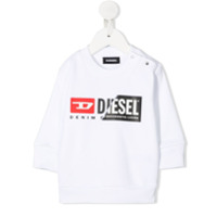 Diesel Kids Moletom com logo - Branco