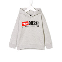 Diesel Kids Moletom com logo - Cinza