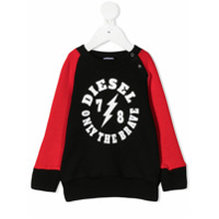 Diesel Kids STRICKB logo sweatshirt - Preto