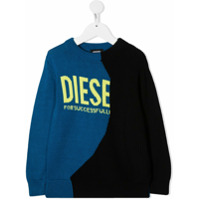 Diesel Kids Suéter color block - Azul