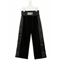 Dkny Kids Calça pantalona com logo - Preto