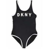 Dkny Kids Maiô com estampa de logo - Preto