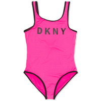 Dkny Kids Maiô com estampa de logo - Rosa