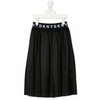 Dkny Kids Saia com logo e pregas - Preto