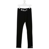 Dkny Kids TEEN logo print leggings - Preto