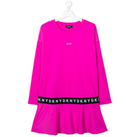 Dkny Kids Vestido com logo - Rosa