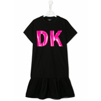 Dkny Kids Vestido reto com logo - Preto