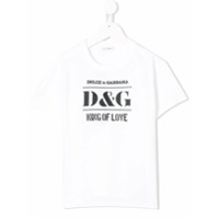 Dolce & Gabbana Kids Camiseta com logo - Branco